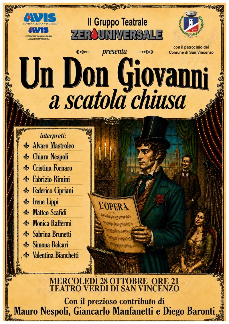 Locandina Spettacolo teatrale 28 Ottobre 2026